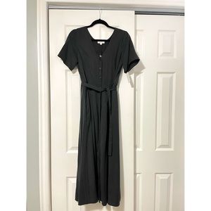 VETTA *NWT* Button Down Midi Dress Size Small Black NEW WITH TAGS